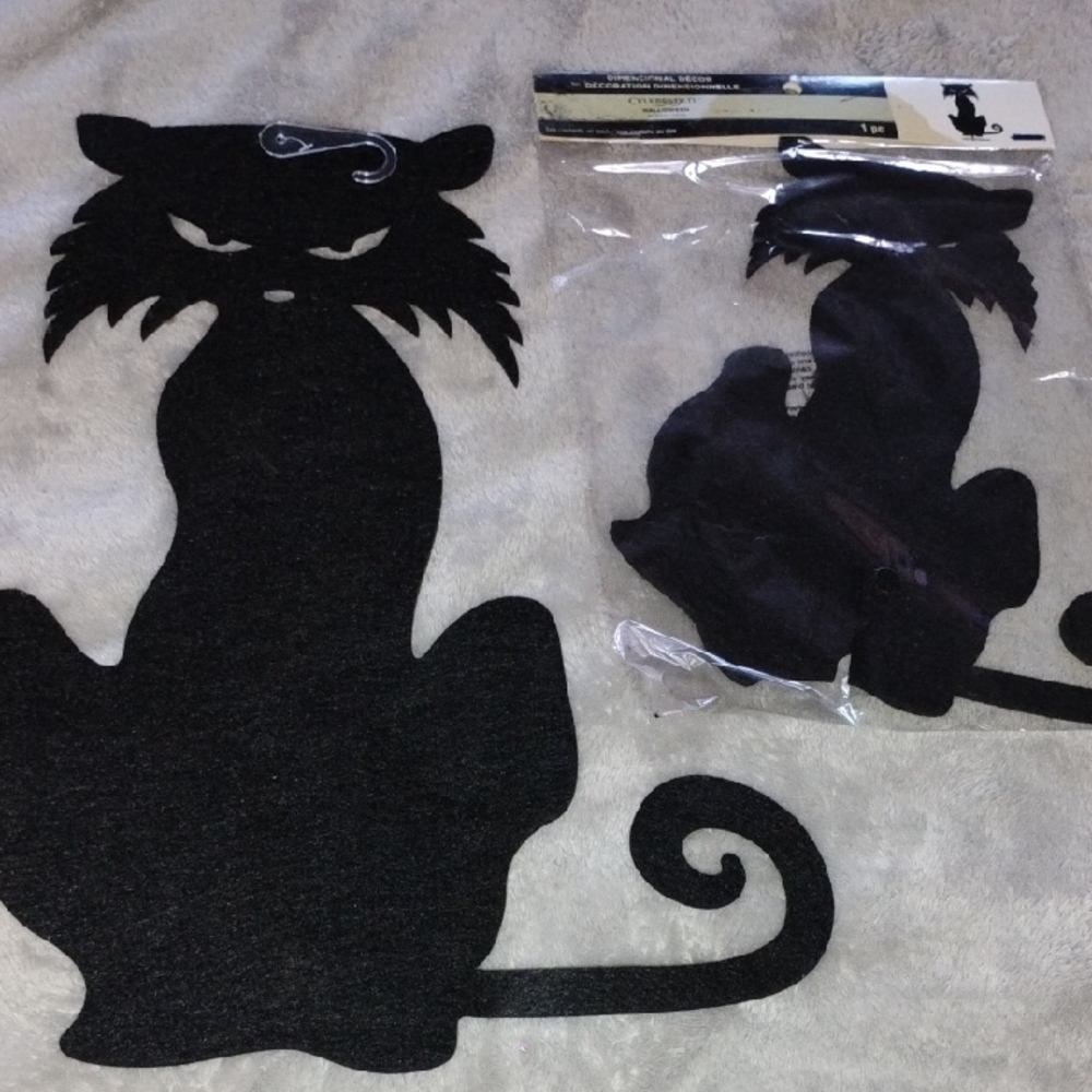 Celebrate It Black Cat Felt Decoration